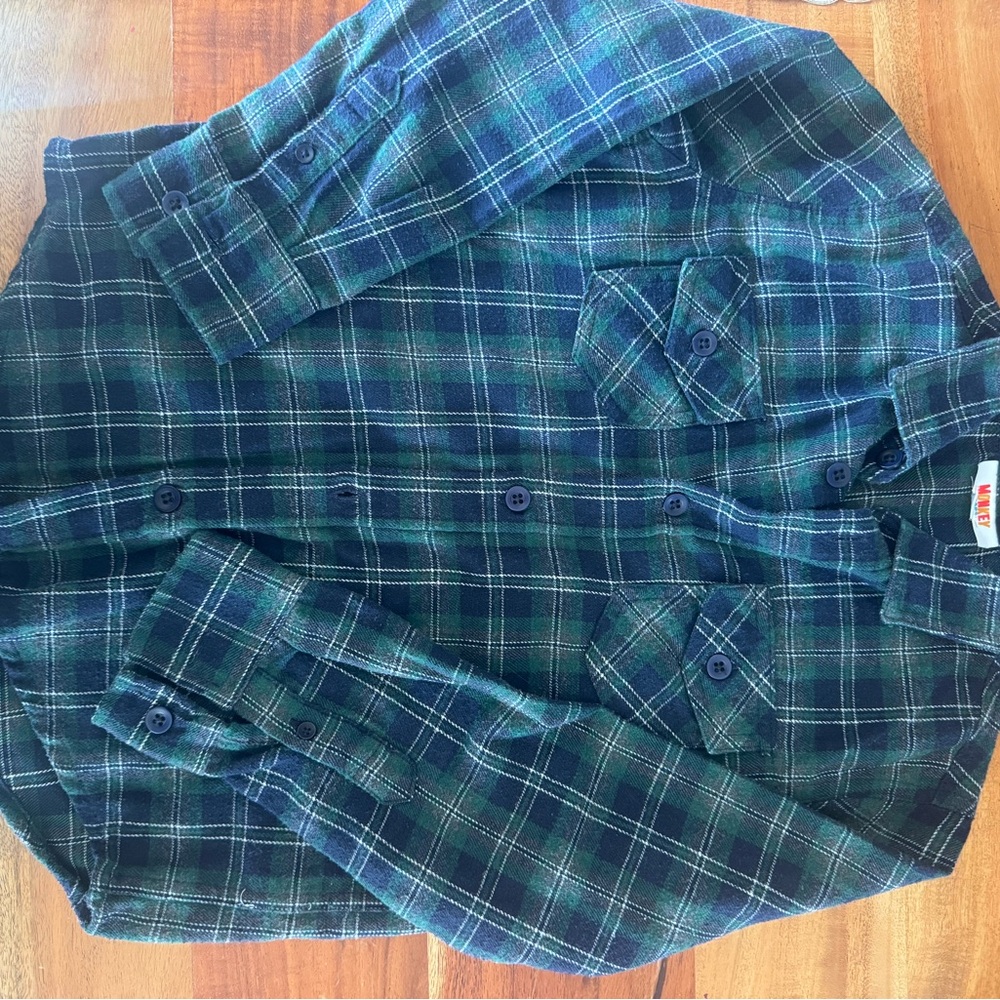 Plaid Button-Up Shirt